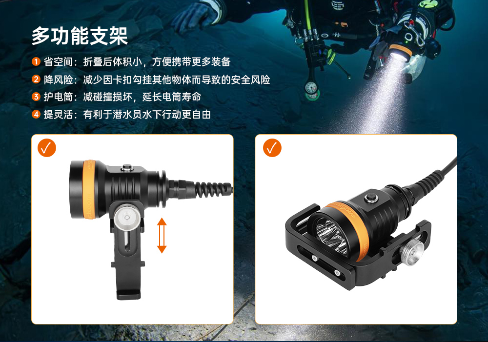 久久国产三级精品OrcaTorch，D630技術潛水手電筒，水下探險照明，水下搜（sōu）索燈，沉船照（zhào）明燈