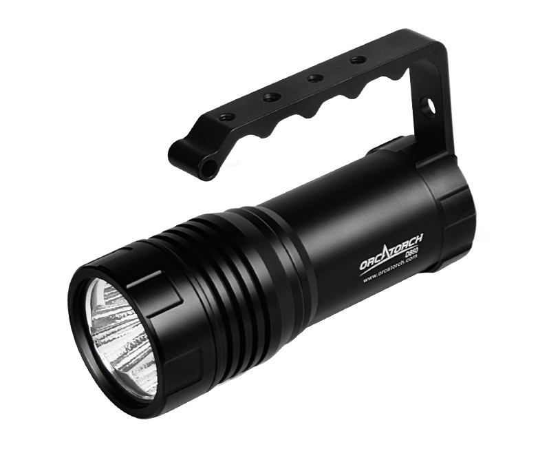 OrcaTorch久久国产三级精品，D860可充電潛水燈，高亮度潛（qián）水手（shǒu）電筒，水下照明手電筒